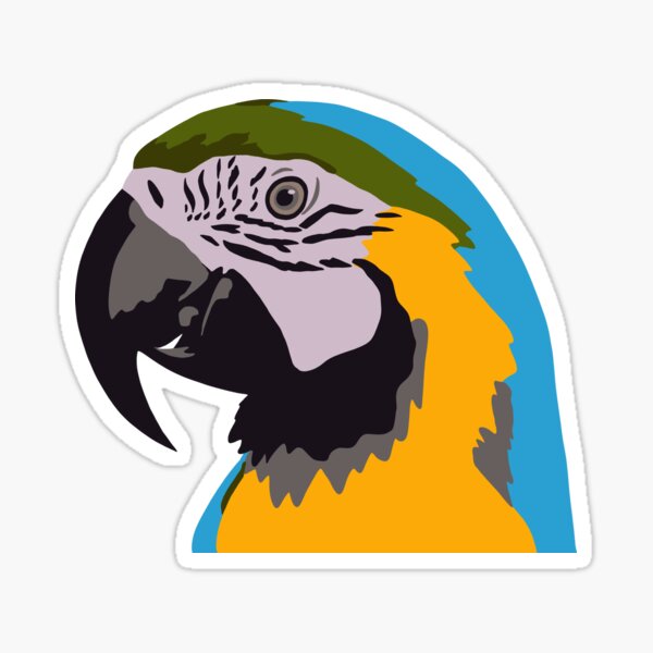 Blue & Gold Macaw portrait Sticker