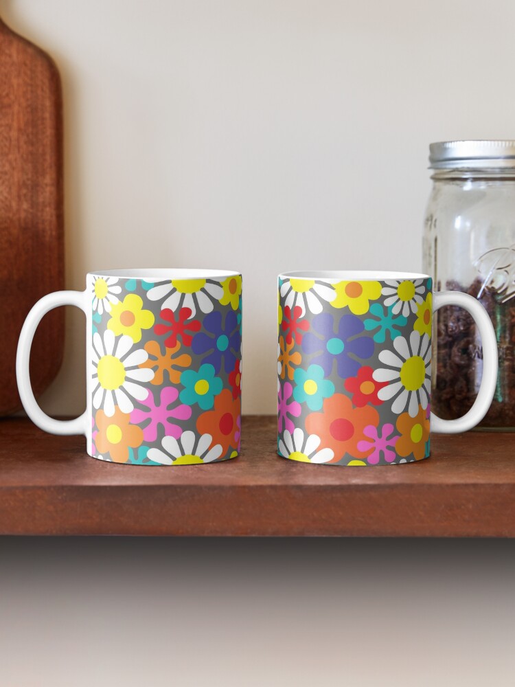 Funky Hippie Flower Power Pattern Coffee Mug for Sale by HotHibiscus