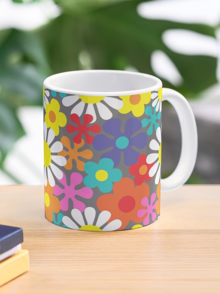 Funky Hippie Flower Power Pattern Coffee Mug for Sale by HotHibiscus