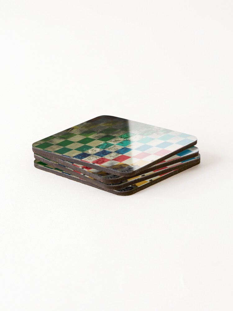 Thumbnail 4 of 5, Coasters (Set of 4), Square pattern designed and sold by Raju2018.