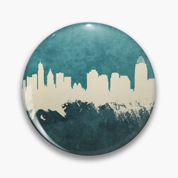 Aperçu de l'œuvre Cincinnati Ohio Skyline créée et vendue par ArtPrints.