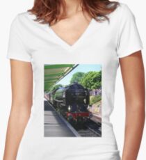 Tornado at Swanage Women's Fitted V-Neck T-Shirt