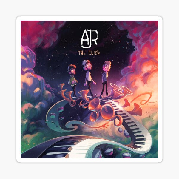 The Click Ajr Stickers Redbubble - the roblox id for drama by ajr full song youtube