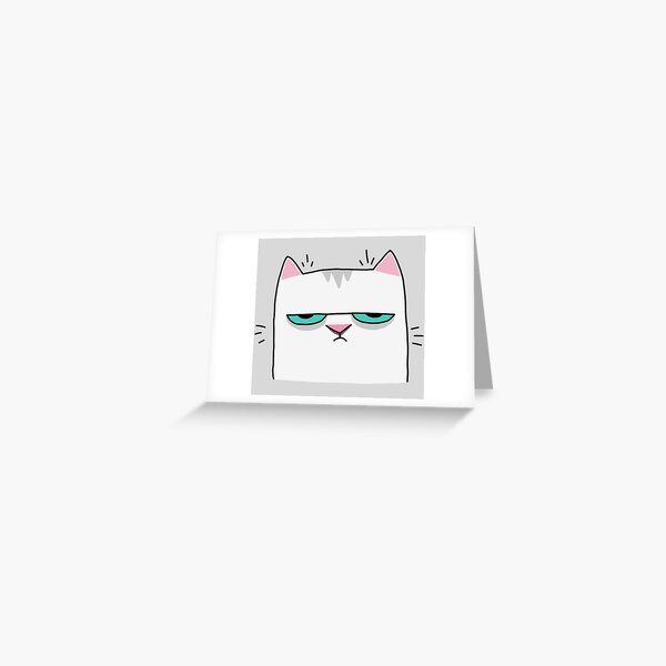 Catsky the Sad Cat Greeting Card