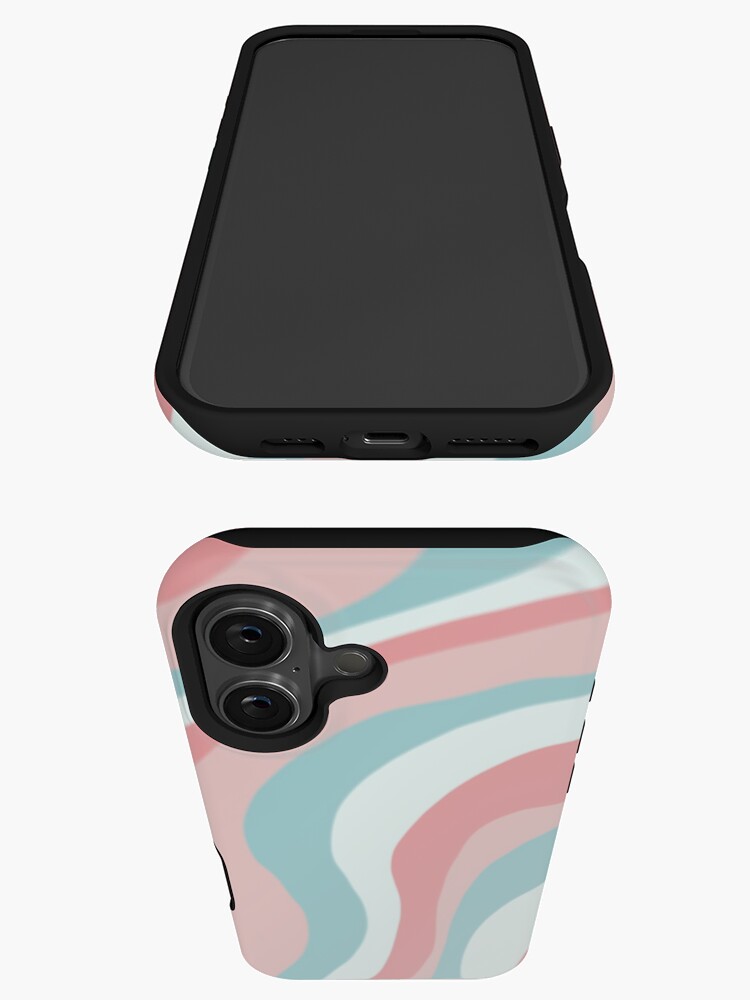 Thumbnail 3 of 4, iPhone Case, Aesthetic wallpaper with color lines designed and sold by Pastel-PaletteD.