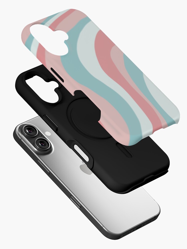 Thumbnail 2 of 4, iPhone Case, Aesthetic wallpaper with color lines designed and sold by Pastel-PaletteD.