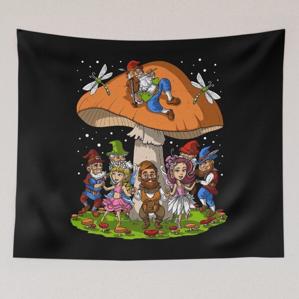 Item preview, Cottagecore Mushroom Gnomes designed and sold by underheaven.