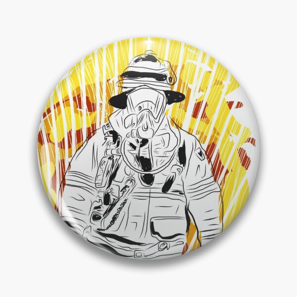 Item preview, Firefighter fire walking drawing minimalist  designed and sold by Tropical Blood.