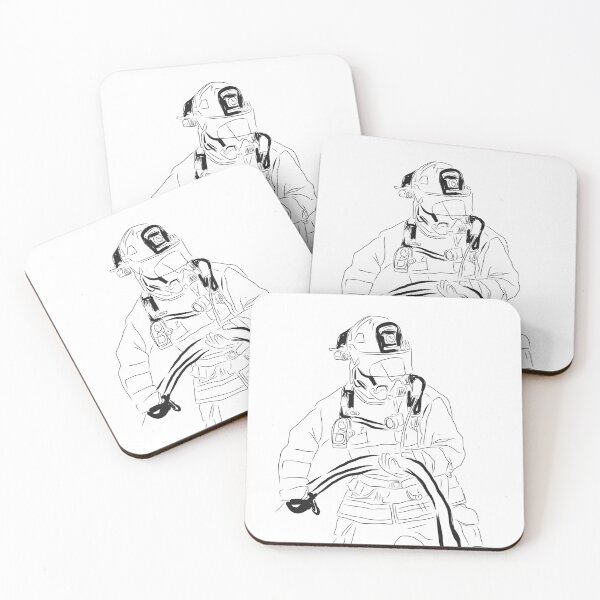Item preview, Firefighter working minimalist  designed and sold by Tropical Blood.