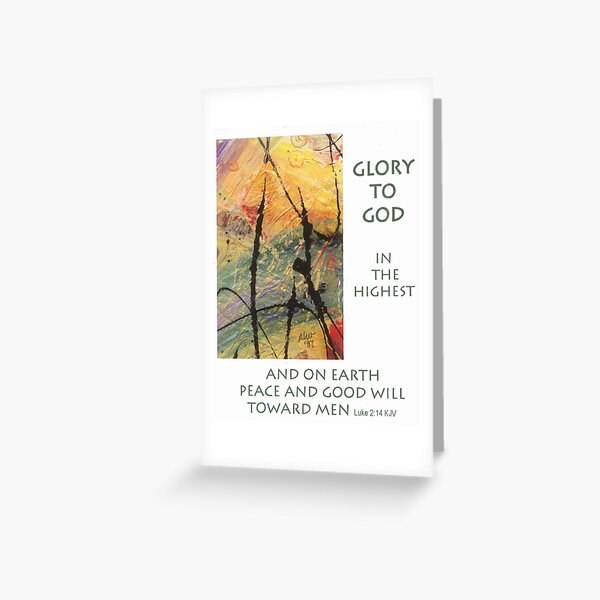 Peace and Goodwill Toward Men Greeting Card
