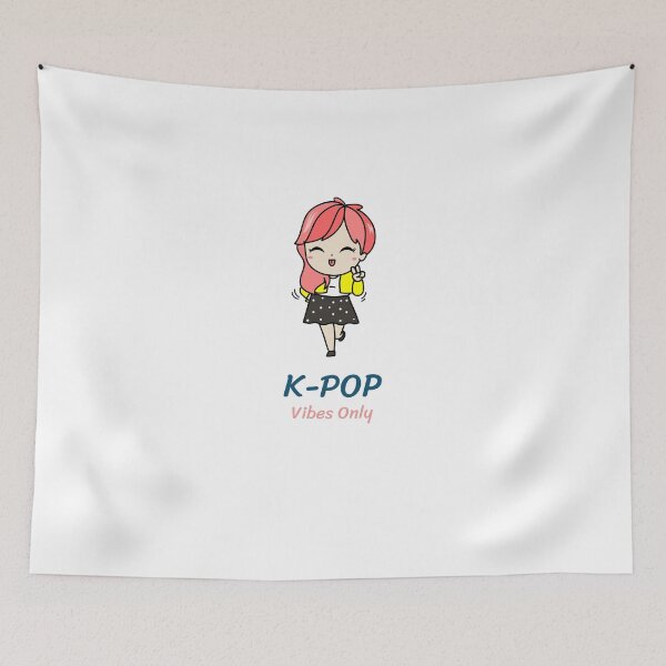 Aperçu de l'œuvre K-Pop vibes only | Kawaii K-Pop Design créée et vendue par ErenStream.