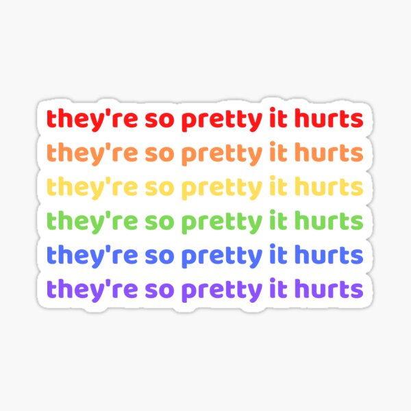 "'They're so pretty it hurts' girl in red" Sticker for Sale by