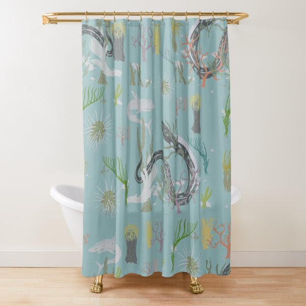 The shark and the eel Shower Curtain