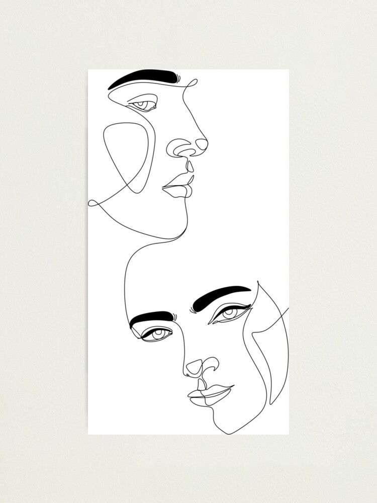 One Line Drawing Woman Face Beauty Female Portrait Stock Vector   Illustration of vector kiss 188220911
