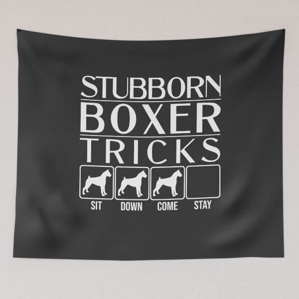 Item preview, Funny Boxer Design: Stubborn Boxer Tricks / Stubborn Dog Tricks, funny gift idea designed and sold by HEJAshirts.