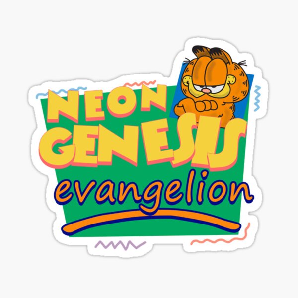 redbubble neon genesis evangelion garfield