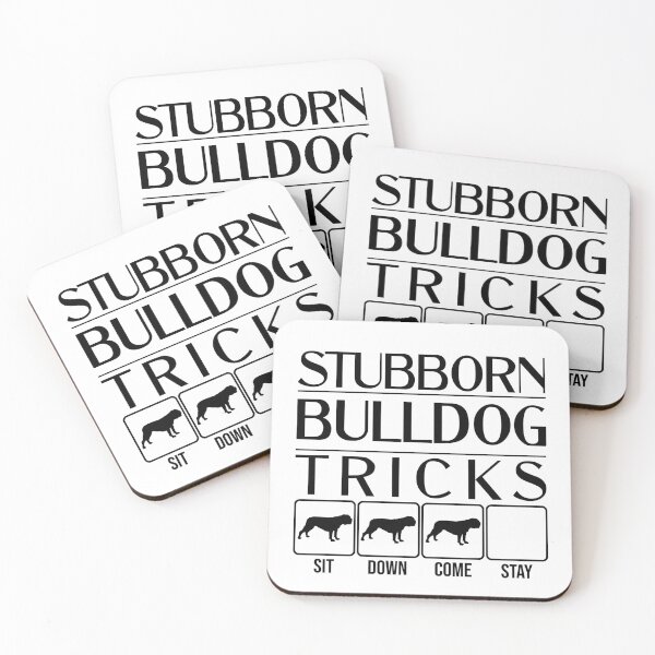 Item preview, Funny Bulldog Design: Stubborn Bulldog Tricks / Stubborn Dog Tricks, funny gift idea designed and sold by HEJAshirts.