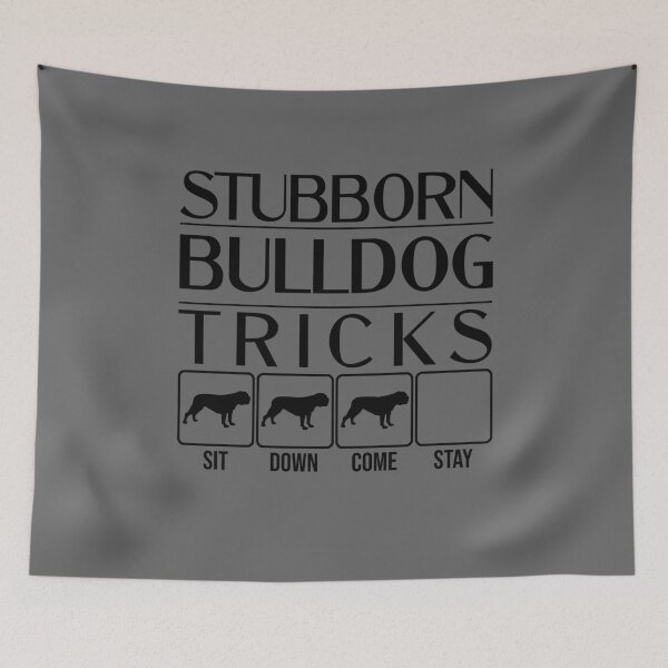 Item preview, Funny Bulldog Design: Stubborn Bulldog Tricks / Stubborn Dog Tricks, funny gift idea designed and sold by HEJAshirts.