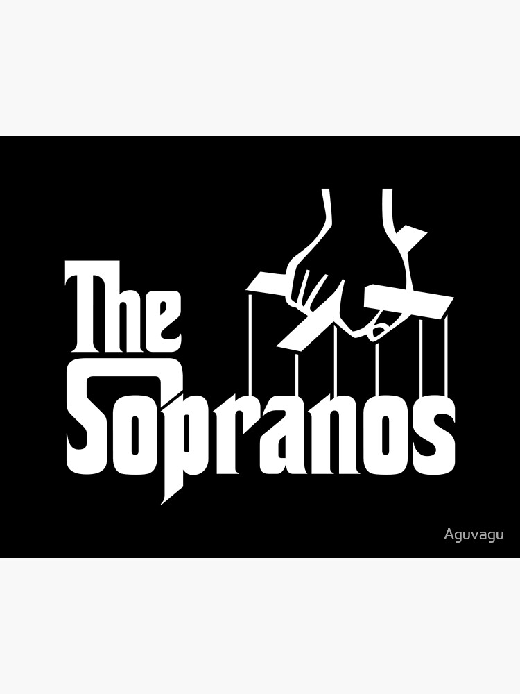 Thumbnail 3 of 3, Art Print, The Sopranos Logo (The Godfather mashup) (White) designed and sold by Aguvagu.