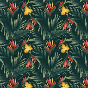 Artwork thumbnail, Green leaf pattern by Raju2018