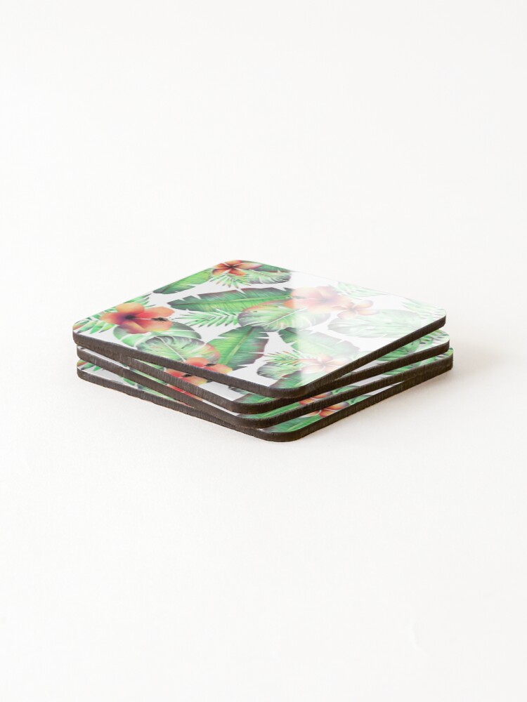 Thumbnail 4 of 5, Coasters (Set of 4), Green leaf designed and sold by Raju2018.