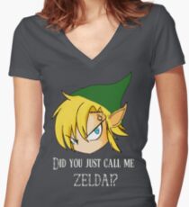 The Legend of Zelda The big mistake Women's Fitted V-Neck T-Shirt