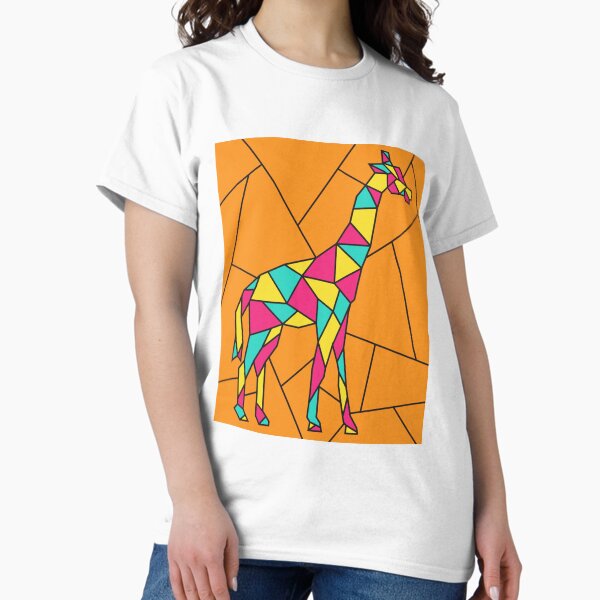 Stained Glass Giraffe Classic T-Shirt
