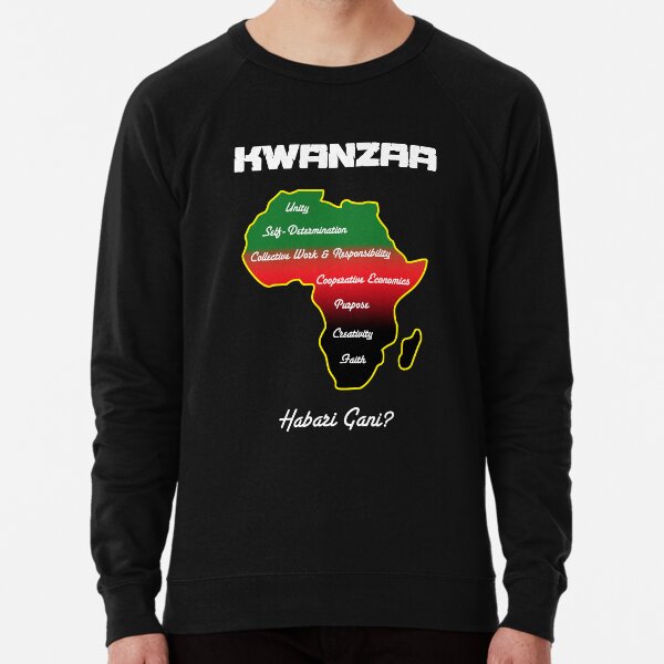 Kwanzaa The 7 Principles Lightweight Sweatshirt By Heatherfriedman Redbubble