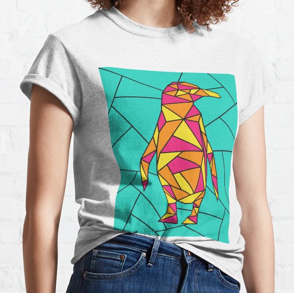 Stained Glass Penguin Classic T-Shirt