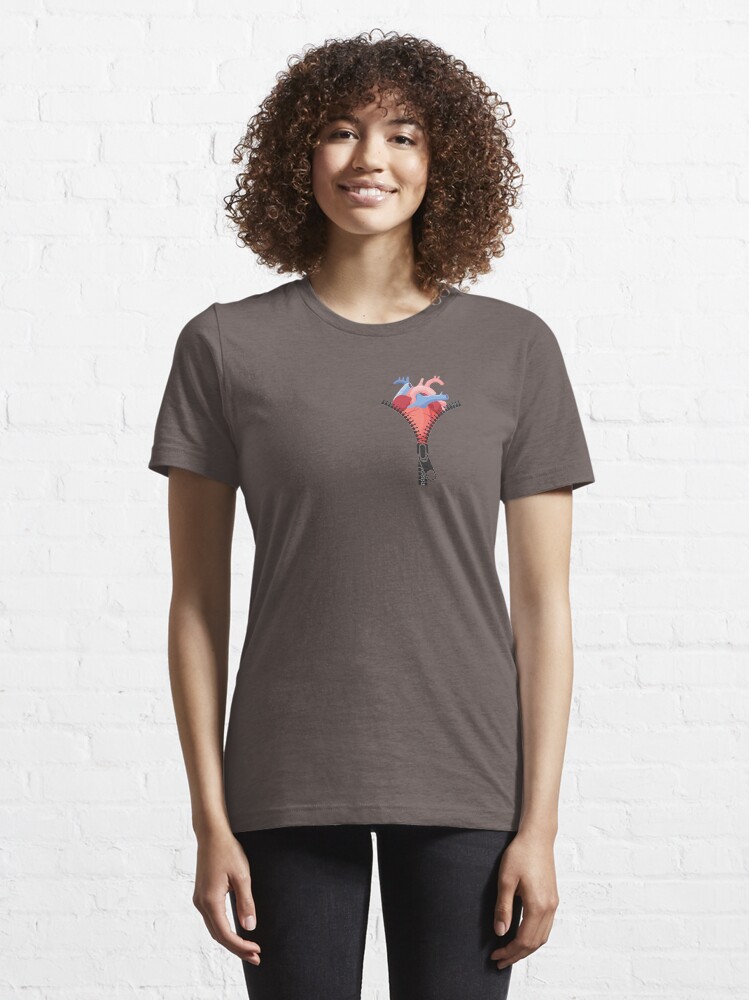 Alternate view of Open Heart Surgery Survivor Zipper Club Memeber Warrior Essential T-Shirt