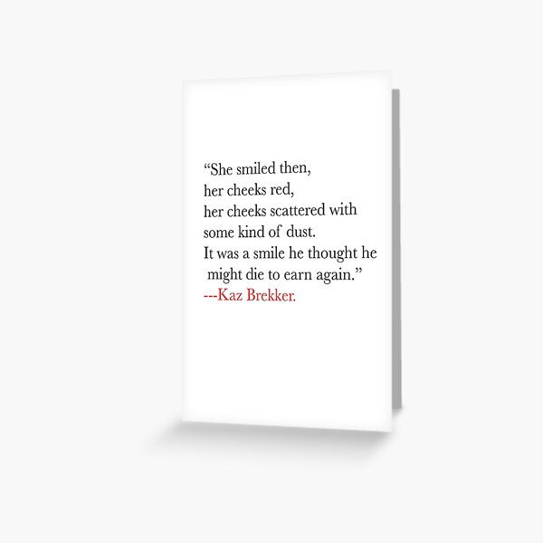 Inej Ghafa Quote Greeting Cards | Redbubble