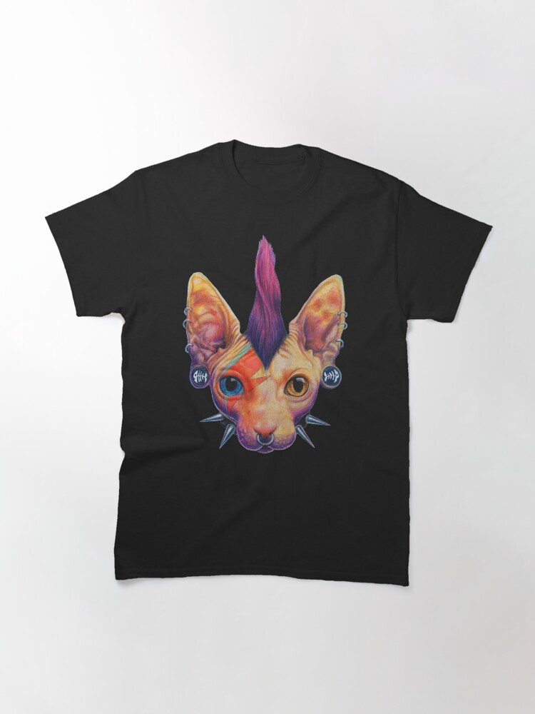 Thumbnail 3 of 7, Classic T-Shirt, Kitty Punk designed and sold by MoniWolf.