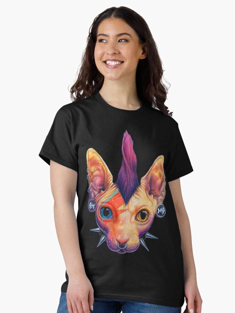 Thumbnail 2 of 7, Classic T-Shirt, Kitty Punk designed and sold by MoniWolf.
