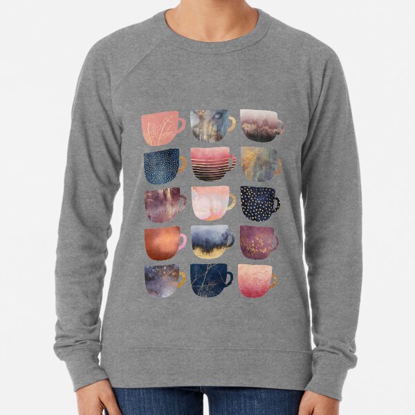 Pretty Coffee Cups 2 Lightweight Sweatshirt