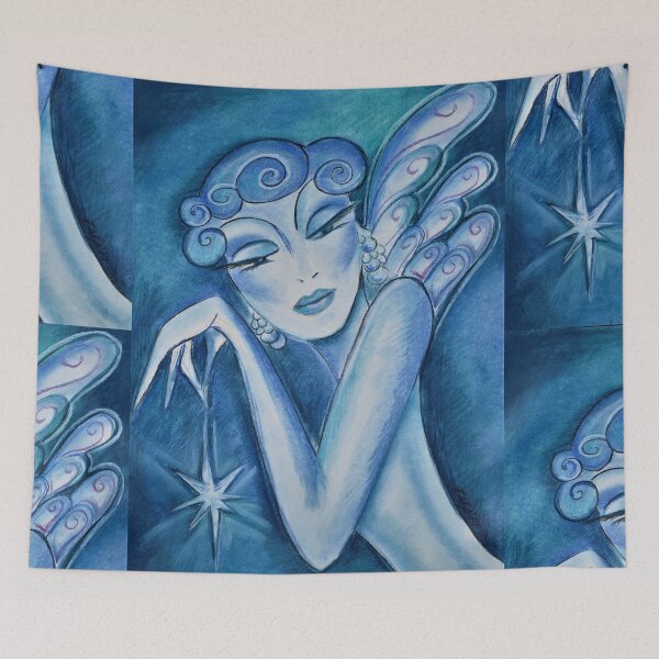 Item preview, Blue guardian angel with a star designed and sold by PG Illustration.