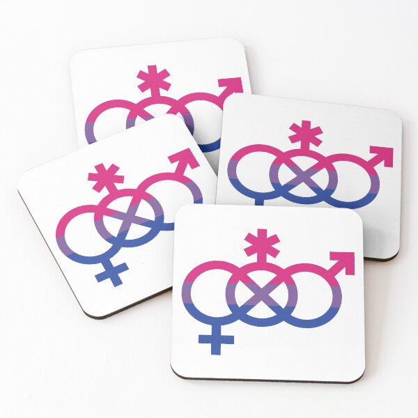 Item preview, alt bi, interlocking symbols with bisexual flag designed and sold by Skyler Orion X.