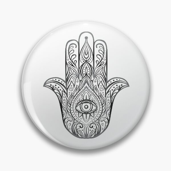 Item preview, Hamsa Hand Black and White Ralice Yoga designed and sold by raliceyoga.