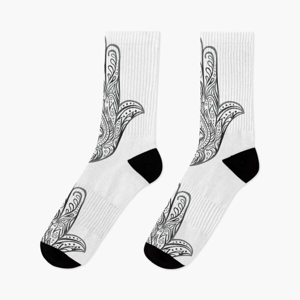 Item preview, Hamsa Hand Black and White Ralice Yoga designed and sold by raliceyoga.
