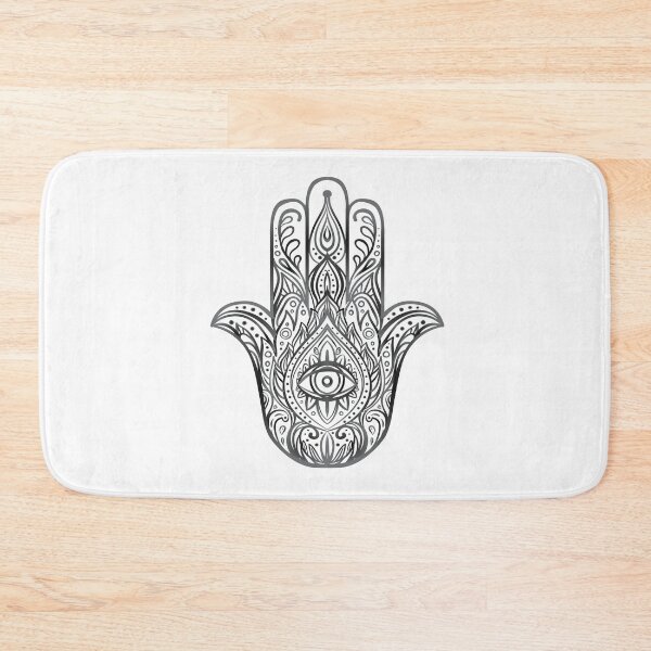Item preview, Hamsa Hand Black and White Ralice Yoga designed and sold by raliceyoga.