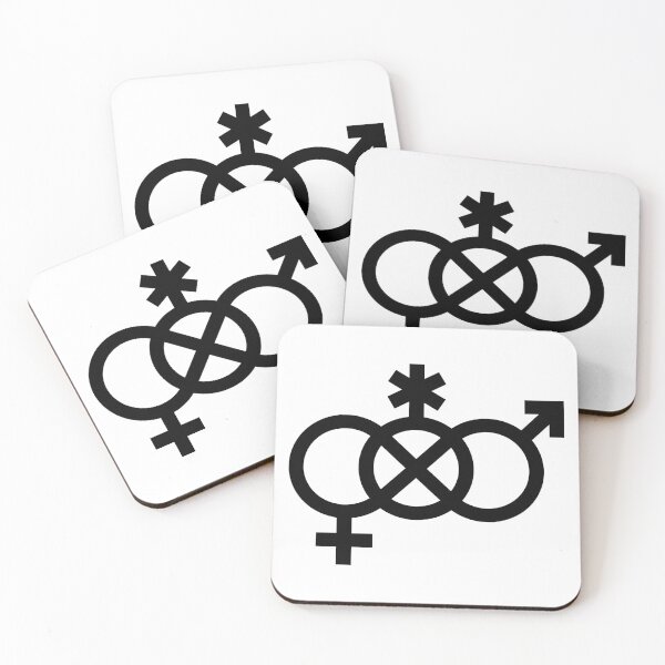 Item preview, alt bi, interlocking symbols in black designed and sold by Skyler Orion X.