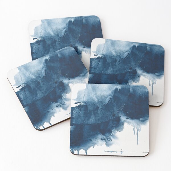 Item preview, Where does the dance begin? A minimal, abstract design in blue and white by Alyssa Hamilton Art  designed and sold by Alyssa Hamilton Art.