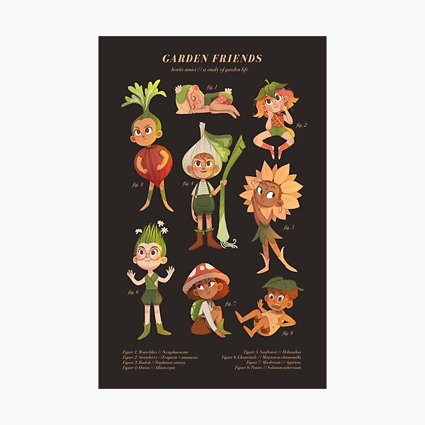 Garden Friends (Dark) Photographic Print