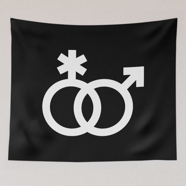 Item preview, nblm/mlnb, interlocking symbols in white designed and sold by Skyler Orion X.