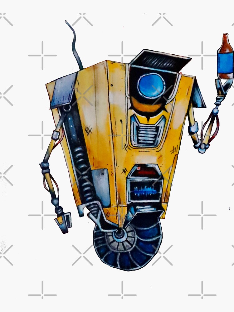 Claptrap Borderlands Sticker For Sale By Tyesahughes Redbubble