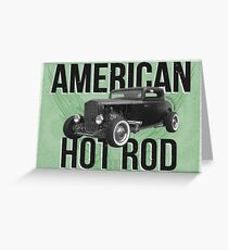American Hot Rod - green version Greeting Card
