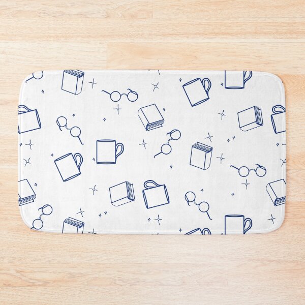 Item preview, Bookish pattern - navy designed and sold by DreamerJournal.