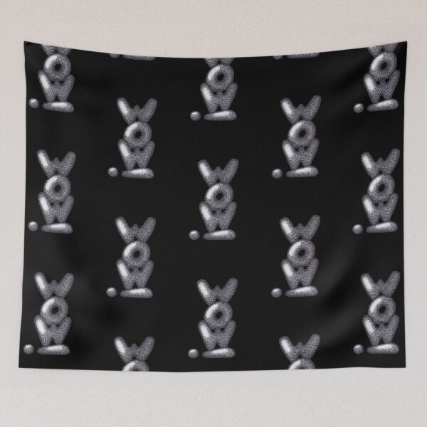 Item preview, Black and white poinillism painting, black lettering designed and sold by MitoP.
