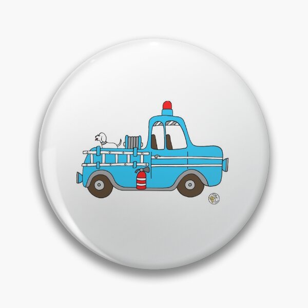 Item preview, firetruck blue vintage fire truck designed and sold by mellowdays.