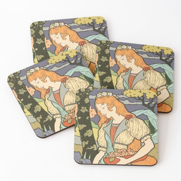 Item preview, 1893 Eugene Grasset Poster for Grafton Galleries Art Nouveau designed and sold by digitalvintage.