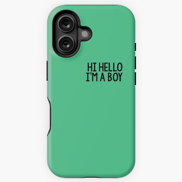 Item preview, Hi Hello, I'm a Boy - black on green designed and sold by Skyler Orion X.